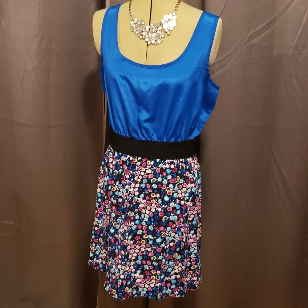 Cute blue and purple floral dress